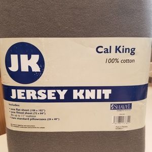 Gray California King Jersey Sheets